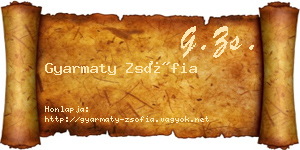 Gyarmaty Zsófia névjegykártya
