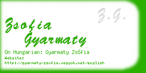 zsofia gyarmaty business card